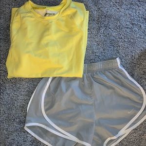 Yellow long sleeve Nike shirt